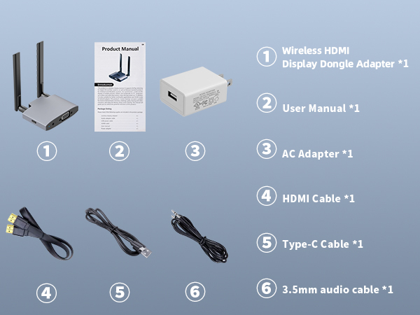 Wireless HDMI Display Dongle Adapter