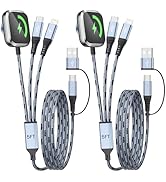 Jogrytece Multi Charging Cable, 5FT 2Packs 3 in 2 Chargers for Multiple Devices, Travel Essential...