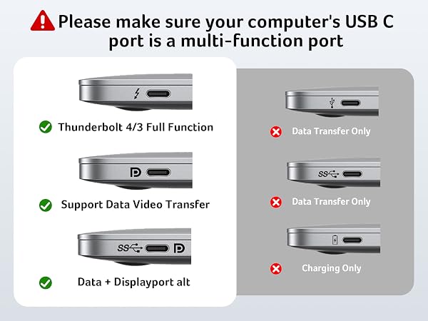 Please use USB C multi-function port