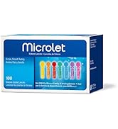 Ascensia MICROLET Lancets for Glucose Blood Testing, Multi-Colored, 100 Count