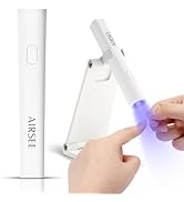 AIRSEE Mini Handheld UV Light for Gel Nails with Stand,Portable Rechargeable Nail Lamps,2 Timers ...