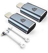 TechMatte USB C to Lightning Adapter, [2 Pack] 27W PD Fast Charging Compatible with iPhone/iPad/i...
