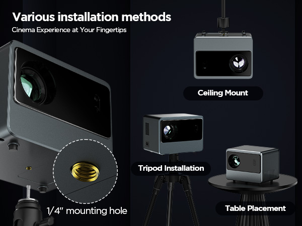 1080p 4k smart projector portable wireless indoor outdoor video projector with wifi and bluetooth