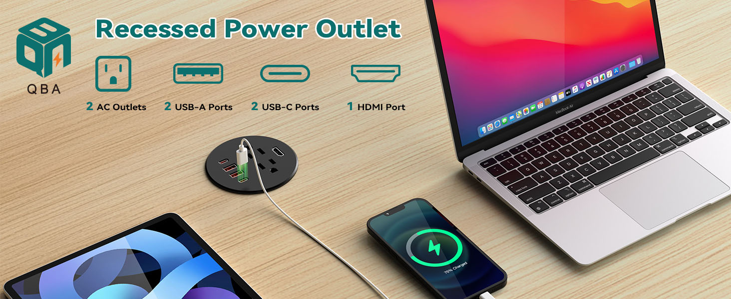 recessed power outlet
