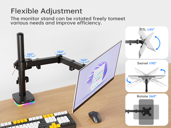 Single RGB Monitor Stand