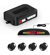 EKYLIN Car Reverse Backup Sensor – Universal Parking Sensors for Car with 4 Rear Sensors, LED Dis...
