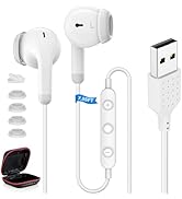 ASKUBSKU USB Headsets with Microphone for PC, USB A Headphone for Computer, Wired USBA Earbuds wi...