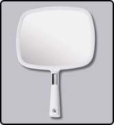 MIRRORVANA Large Hand Held Mirror with Comfy Handle for Women and Men - Personal Barber Haircut