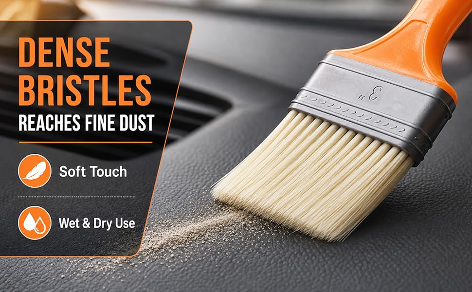 3 Pack orange Microfiber Duster Brush 5