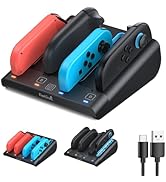 [Switch 1/2 Compatible] FASTSNAIL 8-in-1 Charging Dock for Nintendo Switch 2 &amp; 1/OLED for Joy-Con...