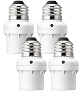 DEWENWILS Light Sensor Socket, Dusk to Dawn Sensor Socket, Light Bulb Socket for Light Fixtures, ...