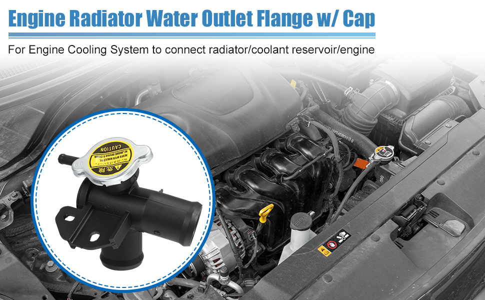 No 21501-9HA0A/21430-8991C Engine Radiator Filler Neck with Fully Sealed Cap for Nissan Altima