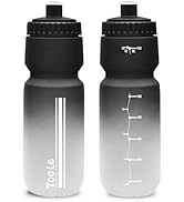 2 Pack Bike Water Bottle, Squeeze Water Bottle Leakproof BPA Free with Capacity Scale w/Pull Top ...