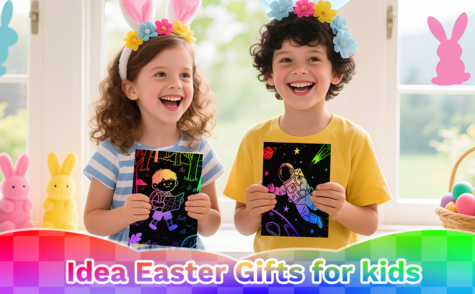 Rainbow Scratch Paper Art Crafts