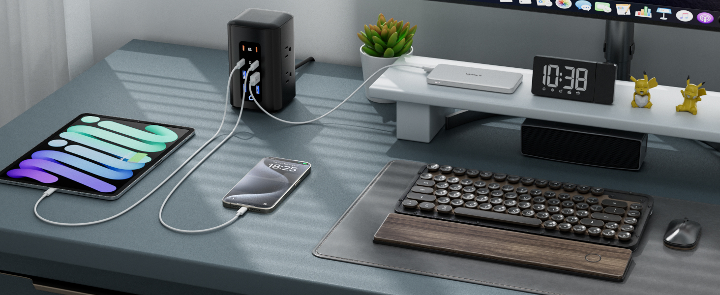 14-in-1 Power Strip Tower with USB