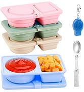 foergenova 4-Pack Silicone Snack Containers with Lids,Grab and go Sauce Containers,Small Leakproo...