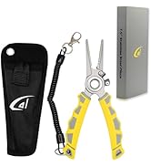 danco 7.5 Inch Fishing Pliers, 17-4 Stainless Steel, Tungsten Carbide Cutters, Saltwater Resistan...