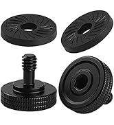 2 Set Thumb Screw Camera Quick Release Adapter with Rubber Pads, Tripod Screw Rubber Washers 1/4