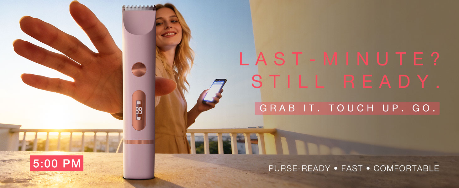 Bikini Trimmer for Women Dual Heads,Gentle Electric Razor Bikini Line,Underarms,Legs,Facial USB-C