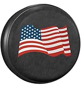AmFor Spare Tire Cover, Universal Fit for Jeep, Trailer, RV, SUV, Truck and Many Vehicle, Wheel D...