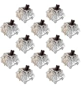 Zhouwang Crystal Brown Switch Mechanical Keyboard Replacement,3 Pin Tactile/Accurate Typing/Dustp...