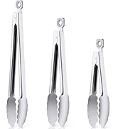 Kitchen Tongs for Cooking - 7 Inch &amp; 9 Inch &amp; 12 Inch Heat Resistant Stainless Steel Metal Lockin...