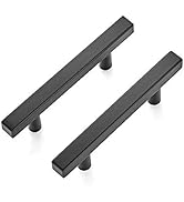 Ravinte 30 Pack 5 inch Square Cabinet Pulls Matte Black Stainless Steel Kitchen Drawer Pulls Cabi...