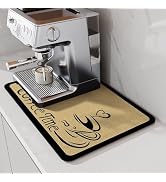 LIMNUO Coffee Mat Super Absorbent Dish Drying Mat Coffee Bar Accessories Match with Coffee Maker ...