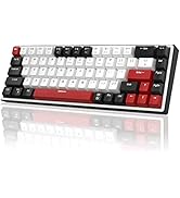 60% Mechanical Gaming Keyboard, 68 Keys Hot-Swappable Compact Blue LED Backlit Gaming Keyboard, M...