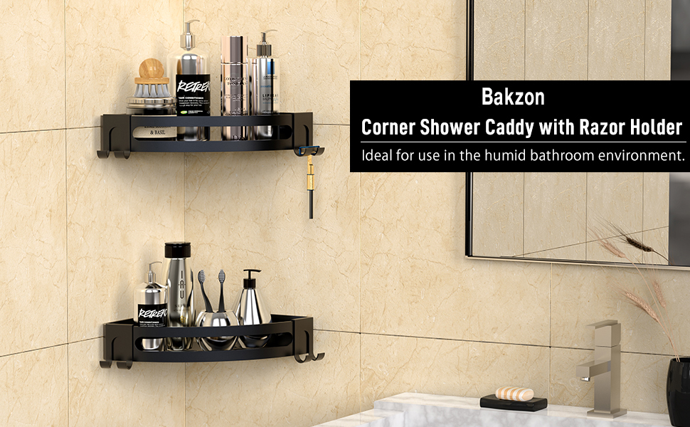 bakzon corner shower caddy