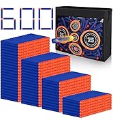 Pokiiulk 600PCS Refill Bullets Fit for Nerf Guns N-Strike Elite Series Blasters Toy Guns Darts wi...