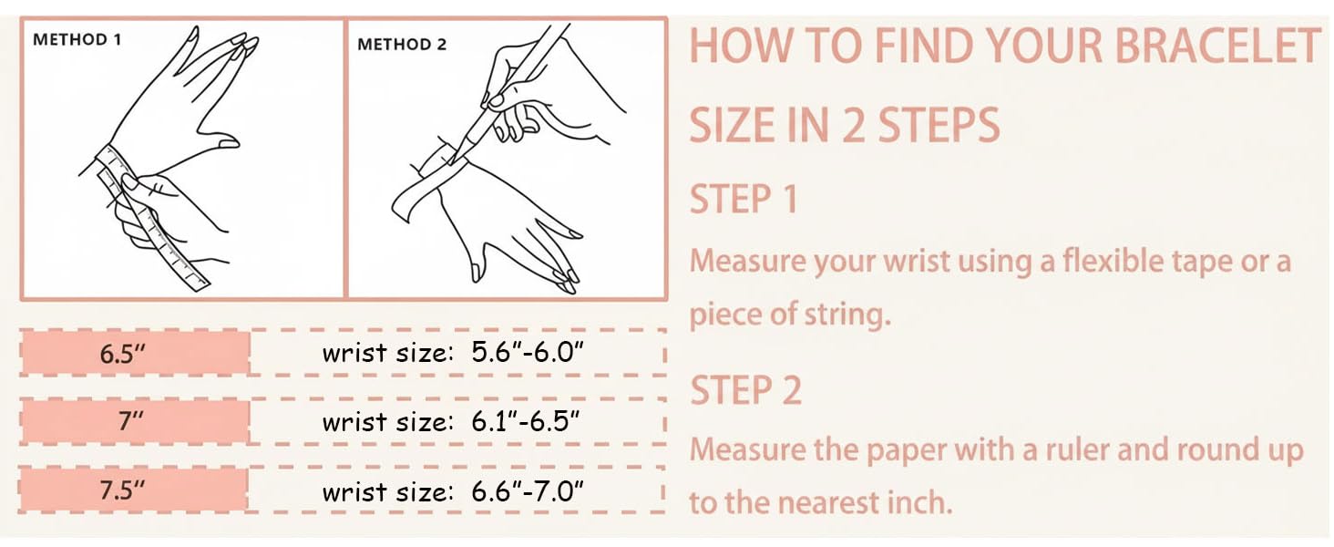 Wrist measurement size chart