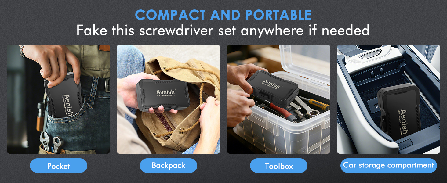 Multi Bit Ratcheting Screwdriver Set