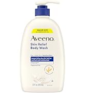 Aveeno Skin Relief Fragrance-Free Body Wash with Triple Oat® Complex, Gentle Daily Cleanser for S...