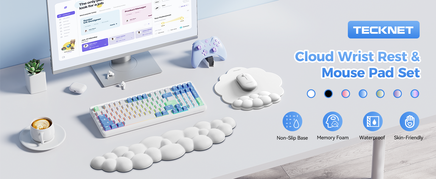 Cloud Wrist Rest &amp;amp; Ergonomic Mouse Pad
