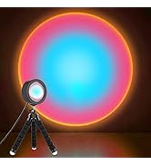 Sunset Lamp, Tripod Rainbow Projector lamp 10W LED Projection Night Light 360 Degree Rotation Rom...
