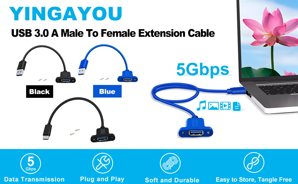 panel mount usb a 3.0 extension