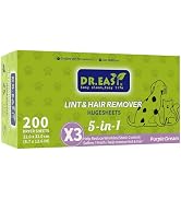 Dr.Easy LINT &amp; HAIR REMOVER Pet HUGESHEETS with 3X Dryer Sheets, Purple Dream, 200 Count,PLANT&amp;MI...
