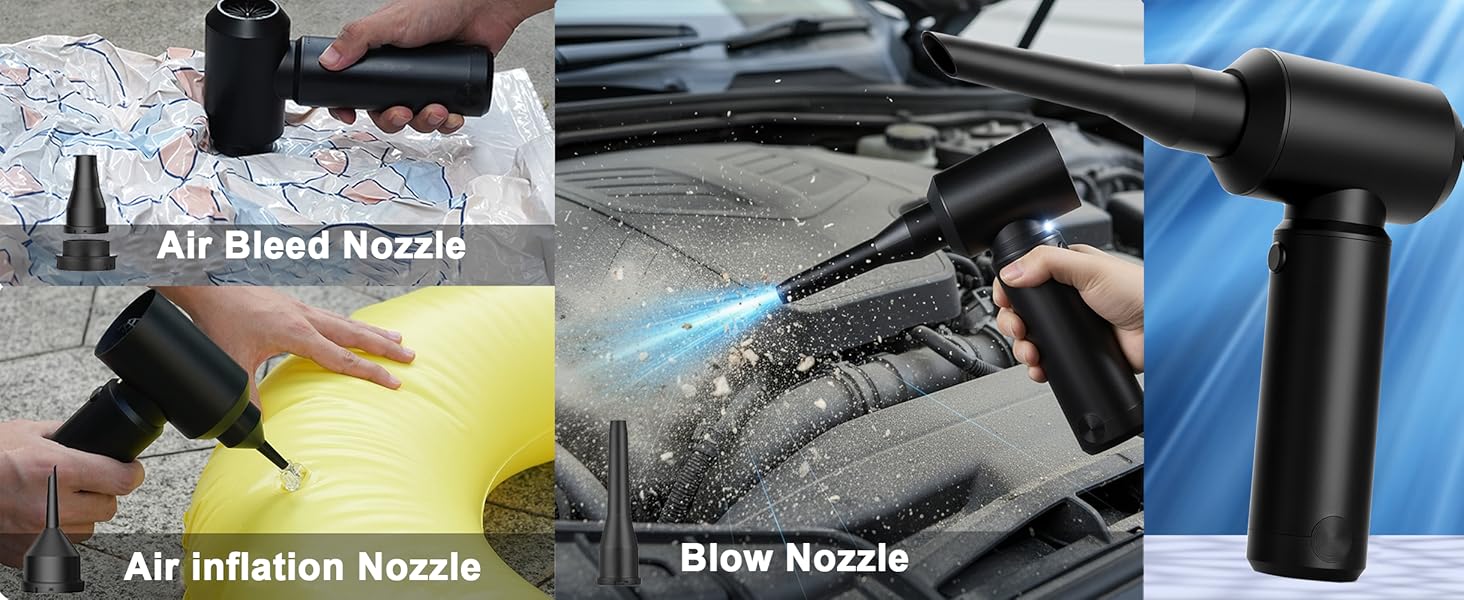 Vacuum Cleaner for Car 78000RPM Handheld Car Vacuum Cordless High Power 4-in-1 Air Blower Pump