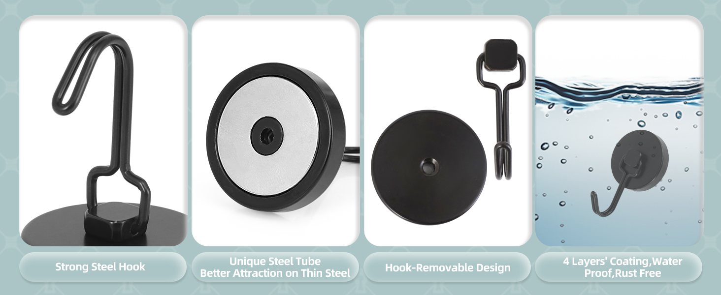 Neosmuk black swing magnetic hooks