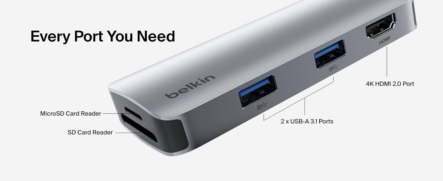 Belkin Connect USB-C 5 in 1 multiport hub