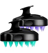 HEETA Hair Scalp Massager Shampoo Brush 2 Pack, Soft Silicone Bristles to Remove Dandruff, Waterp...