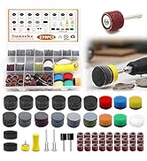 Sunxeke 279PCS 1Inch Sanding Discs and Drum for Dremel Tool Accessories,60-10000 Grit Hook and Lo...