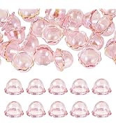Sparkeads 30 Pcs Acrylic Flower Beads Caps Wind Bell Beads Caps Crystal Floral Wind Chimes Jellyf...