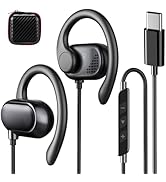 Open Ear Headphones Wired USB C Earbuds for iPhone 17 Pro Max 16 15/Samsung S26 Ultra S25 S24 S23...