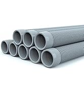 Poolvio Professional Swimming Pool Vacuum Cleaner Hose -1.5” 8 Piece Hoses for Pool Vacuum Extens...