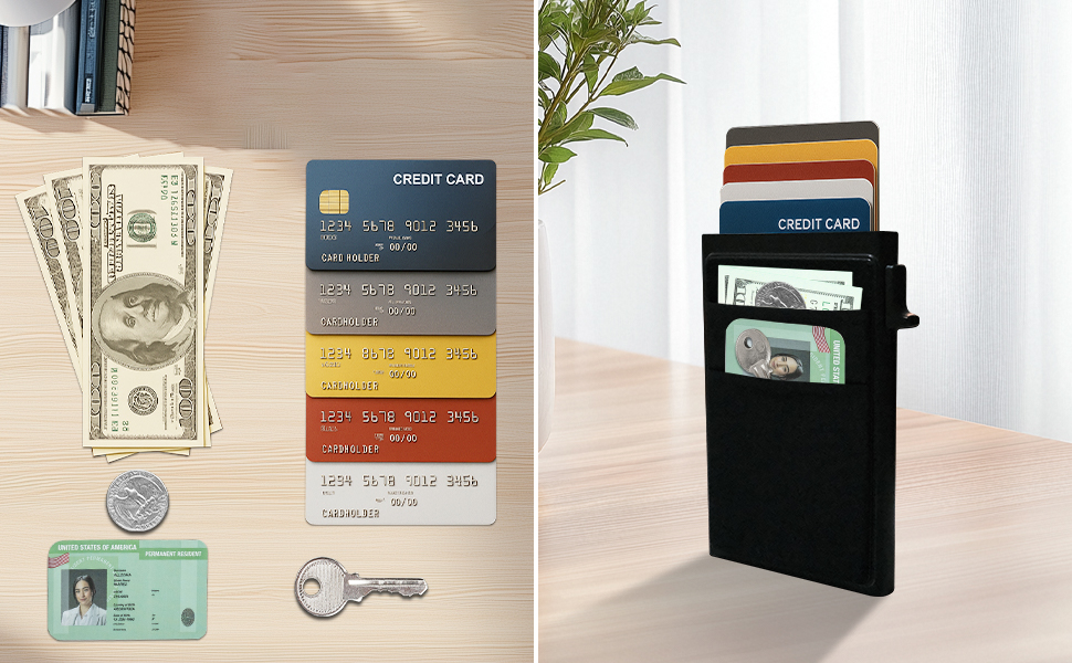 Compatible with credit cards, keys, dollar bills, coins, etc