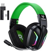 WESEARY Wireless Gaming Headset for PS5, PS4, PC, Laptop, Mac &amp; Switch, Dual Low-Latency 2.4GHz U...