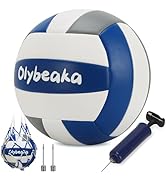 Olybeaka Official Size 5 PU Volleyball with Soft Touch for Indoor Outdoor, Waterproof &amp; Durable V...