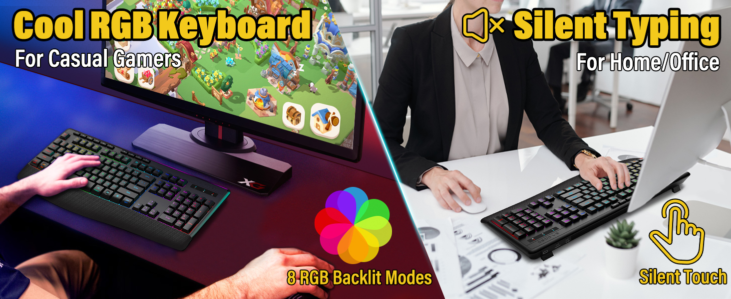 Wireless Bluethooth RGB Keyboard